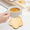 2Pcs 2 Styles Bamboo Saucer for Succulent Planter Pots AJEW-GF0011-43-6