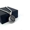 Men's 304 Stainless Steel Moon Star Pendant Punk Vintage Necklaces LK3922-5