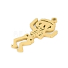 304 Stainless Steel Pendants STAS-U041-02G-G-2