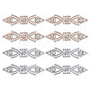 8 Pairs 2 Colors Alloy Plastic Interlocking Clasps FIND-CA0010-90A-1