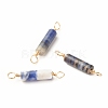 Natural Sodalite Connector Charms PALLOY-JF01454-03-1