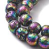 Electroplated Natural Lava Rock Beads Strands G-A251-B01-01I-3