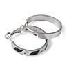 304 Stainless Steel Rhinestone Hoop Earrings for Women EJEW-L283-051P-01-2