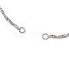 304 Stainless Steel Singapore Chain Slider Bracelet Making AJEW-JB01328-02-2