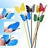 70Pcs 7 Colors PVC Plastic Butterfly Decorations DJEW-SZ0001-05-3