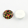 Half Round/Dome Pattern Photo Glass Flatback Cabochons for DIY Projects X-GGLA-Q037-12mm-43-2