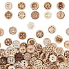 200Pcs 10 Styles Coconut Shell Buttons BUTT-HY0001-21-1
