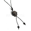 Natural Silver Obsidian Pendant for Mobile Phone Strap PW-WG59344-08-1