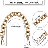 WADORN 4Pcs 4 Style Iron Bag Strap Chains FIND-WR0003-30-4
