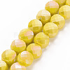 Opaque Electroplate Glass Beads Strands EGLA-N007-002-B01-1
