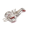 Zinc Alloy Crystal Rhinestone Enamel Brooch JEWB-U010-02P-03-2