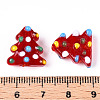 Christmas Theme Handmade Lampwork Bumpy Beads LAMP-G142-06A-3