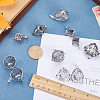 10Pcs 5 Styles Filigree Brass Cage Pendants KK-SC0003-77D-3