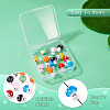 14Pcs 7 Colors Handmade Lampwork Beads LAMP-TA0001-89-5