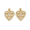 Brass Micro Pave Cubic Zirconia Pendants ZIRC-I367-07G-17-1