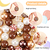 1 Set Mixed Style Acrylic Round Beads Sets SACR-PH0001-52K-4