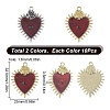 SUNNYCLUE 20Pcs 2 Colors Alloy Enamel Pendants ENAM-SC0003-84-2