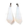 Synthetic Opalite Pointed Pendants G-I314-02P-25-4