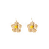 Flower Alloy Raffia Flower Dangle Earrings FS-WG89508-08-1