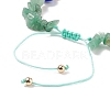 Natural Green Aventurine Chips & Resin Evil Eye Braided Bead Bracelet BJEW-JB08495-07-5