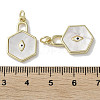 Brass Micro Pave Cubic Zirconia Pendants KK-G485-33C-G-3