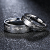 Valentine's Day Gifts Engraved You & Me Titanium Steel Couple Rings For Men RJEW-BB16362-7-4