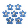 Crystal Rhinestone Flower Stud Earrings with 925 Sterling Silver Pins for Women MACR-275-035A-1