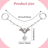 ANATTASOUL 2Pcs Bat with Spider Web Alloy Shoe Charms Chains FIND-AN0001-05-2