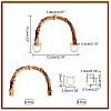 Arch Shaped Plastic Imitation Bamboo Bag Handles FIND-WH0111-303A-2