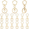 18Pcs Alloy Keychain Clasps KEYC-SC0001-72G-1