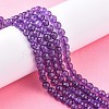Natural Amethyst Beads Strands X-G-C073-6mm-3-4