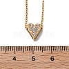 304 Stainless Steel Crystal Rhinestone Pendant Cable Chain Necklaces for Women NJEW-C062-01A-G-5