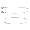 4Pcs 2 Style 304 Stainless Steel Safety Chain Wire Rope AJEW-SZ0001-71-1