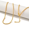 Rack Plating Brass Wheat Chain Necklaces NJEW-M217-01G-1