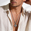Vintage 304 Stainless Steel Viking Axe Pendant Necklaces for Men WG47AC0-01-4