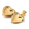 316 Stainless Steel Locket Pendants STAS-C123-02A-G-2