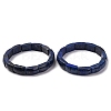 Natural Lapis Lazuli Bead Stretch Bracelets for Women Men BJEW-C097-02A-09-1
