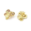 Brass Micro Pave Cubic Zirconia Slide Charms KK-D317-132G-2