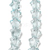 Baking Paint Transparent Glass Beads Strands DGLA-A07-T8mm-KD04-1