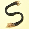 36Pcs Black Waxed Cord Necklace Making NCOR-FS0001-05G-8