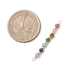 Chakra Natural TaiWan Jade & Amethyst & Lapis Lazuli & Amazonite & Tiger Eye & Sunstone & Ruby Faceted Round Beaded Connector Charms PALLOY-JF04565-02-2