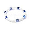 Glass Beads & Handmade Lampwork Beads Stretch Bracelets for Kid BJEW-JB06475-01-1