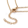 304 Stainless Steel Cable Chains Double Layer Necklaces and Stud Earrings Sets SJEW-I205-14-5