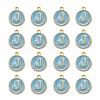 Golden Plated Alloy Enamel Charms X-ENAM-S118-04J-2