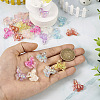 28Pcs 7 Colors Transparent Resin Pendants RESI-TA0002-20-7