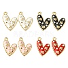 8Pcs 4 Colors Alloy Enamel Pendants ENAM-FS0001-63-1