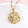Demon Goat Pentagram 304 Stainless Steel Pendant Necklaces NJEW-M096-39G-1