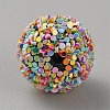 Opaque Acrylic Beads MACR-WH0010-12B-2
