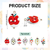 7Pcs Handmade Porcelain Pendants PALLOY-PH01944-2