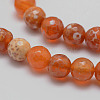 Natural Fire Crackle Agate Bead Strands G-K166-07F-8mm-10-3